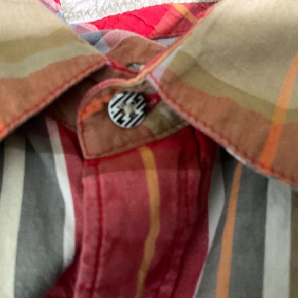 Quick Silver Mens XXL Multi Color Plaid Short Sleeve Casual Shirt Button Up - Picture 9 of 9